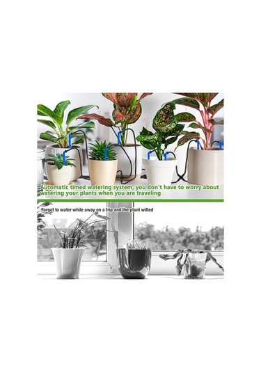 Elmpaly 8 Damlaticili Saksı Bitkileri İçin Otomatik Sulama Sistemi Zamanlayıcılı