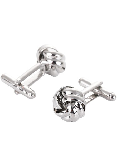 Homyl Parti Takım Elbise İş Düğünü Için 2 Parça Düğüm Gümüş