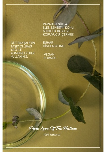 Bade Natural Okaliptüs Uçucu Yağı %100 Saf 10 ML