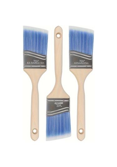 Willowhaven Gray Beyaz 3lü 2 5inç Açılı Boya Fırçası Seti