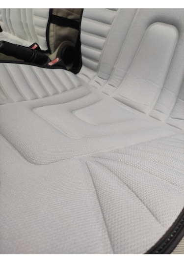 2,li Oto Koltuk Kılıfı Minder Alkantra Kumaş Gri Renk Slikon Direksiyon Kılıfı
