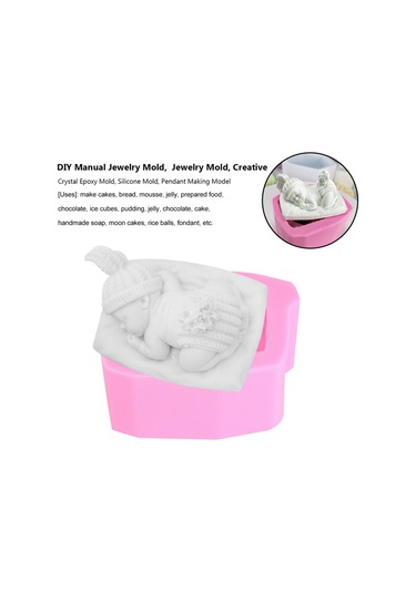 Vkemall Bebek Figürlü Silikon Kalıp - Gıda Safe, Kek Dekorasyonu Ve Sabun Yapımı İçin Dıy Araç Çok Renkli