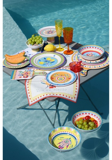 Mamma Mia 6'lı Limon Desenli Yemek Tabağı Seti 28 Cm Çok Renkli