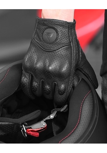 Motowolf Motosikle Eldiven %100 Deri Hava Alan Full Korumalı