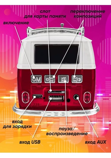 Miland Kablosuz Hoparlör Otobüs Arabası Çocuklar Ve Yetişkinler İçin 177241209