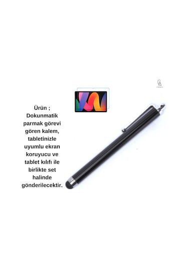 Honor Uyumlu Pad X9 11.5 İnç 360 Dönebilen Standlı Tablet Kılıfı Ekran Koruyucu Ve Kalem Seti Siyah