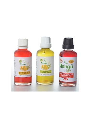Mengü Şifa Sarı Kantaron Yağı + Kırmızı Kantaron Yağı + İçmelik Kantaron Yağı 3 x 50 ML