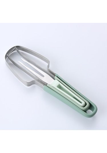 Konesam Çelik Meyve Dilimleyici, Karpuz Kesici, Meyve Kırpıcı Ve Toplayıcı 3'lü Set - Sağlıklı Mutfak Aleti Mavi Diğer