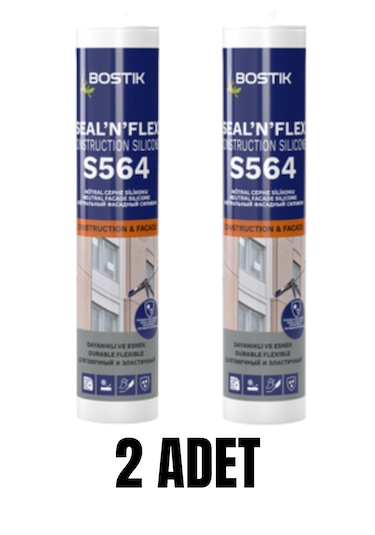 Bostik S564 Nötral Cephe Silikonu Beyaz X2 Adet