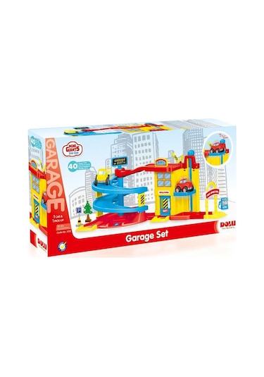Dolu 40 Parça Otopark Seti Oyuncak Spiral Garaj Araba Oyun Seti
