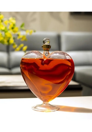 Atay Garage Kalp Şeklinde Şarap-viski Sürahisi 500ml Ev Dekerasyon Parti Barlar İçin Harika