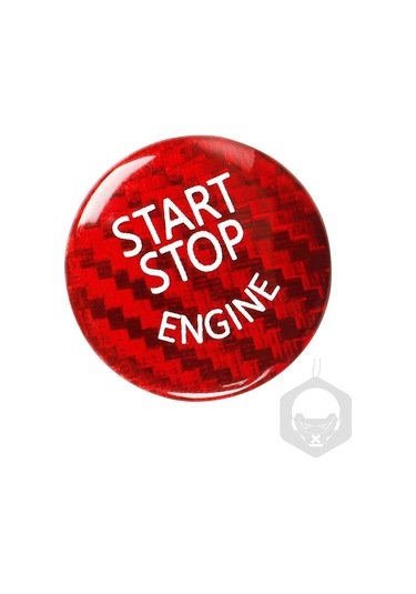 Monyee Bmw E Chassis Motor Başlatma Düğmesi - Kırmızı Karbon Fiber Kaplama, Dayanıklı, Kolay Kurulum, İç Dekorasyonu Geliştirir