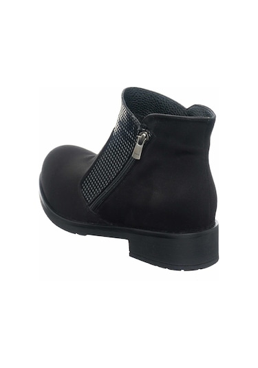 41-42-43-44 Numara K505-1 Siyah Süet Büyük Numara Kadın Botları Siyah Suet