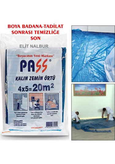 Kalın Zemin Örtüsü Branda Mavi 20M2-Kullanımı Pratik-Dayanıklı-Ta