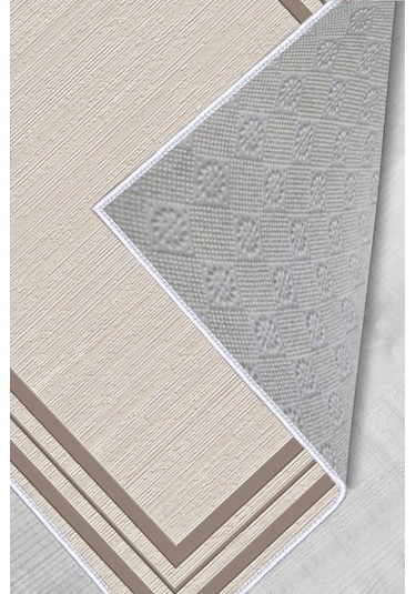 Rovigo Home Dijital Baskı Yıkanabilir Kaymaz Taban Salon Halısı Rvg0466 Kahverengi