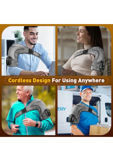 Elektrikli Omuz Isıtma Pedi 3 Mod Titreşim Omuz Diz Dirsek Rahatlama Kemer Type A Gray Avustralya Gri