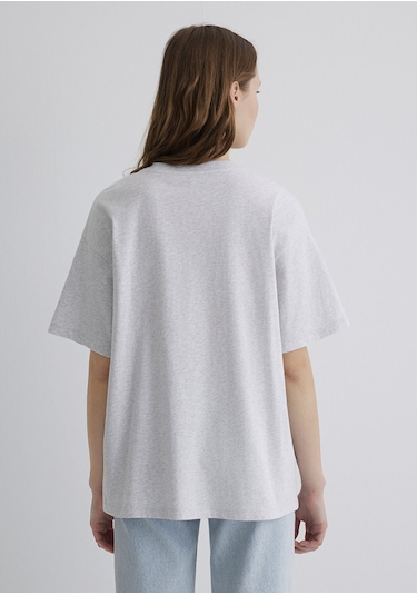 Mavi - Mavi Logo Baskılı Gri Tişört 1600843-85438 Gri