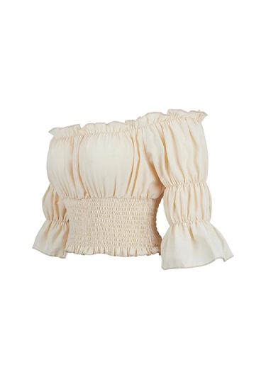 Kadın Üstler & Bluzlar Korsan Üstler Ortaçağ Düşük Omuz Bluzlar