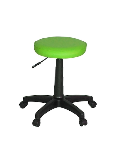 Türksit Amortisörlü Tabure Deri Plastik Ayak F,yeşil Yeşil