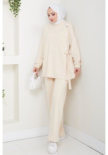 Çıtçıt Detaylı Oysho İkili Takım 1624 - Bej Bej