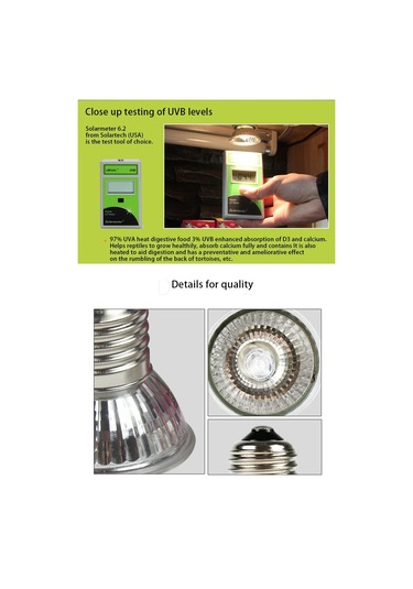 Lichen Sürüngen Isıtma Lambası, 25w E27 Uva+uvb Isıtma Lambası