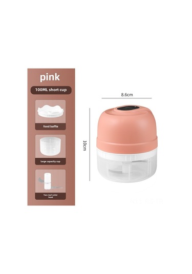 Reedark Evde Kullanıma Uygun Elektrikli Sarımsak Ödücü - Kablosuz Mutfak Aleti, Bebek Yemeği Ve Et Ezme İçin 100ml Pembe Yeni Pembe