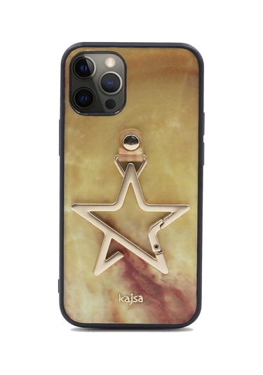 Teleplus Apple Uyumlu iPhone 12 Pro Max Kılıf Kajsa Yıldız Serisi Mermer Kapak
