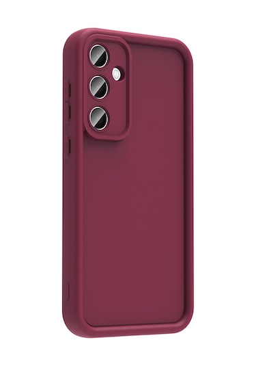 Mobilefix Galaxy Uyumlu A56 Kılıf Kamera Korumalı Ananas Kapak - Mürdüm Mürdüm