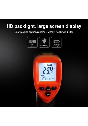 Sones Dt-8380 Kızılötesi Termometre, Sıcaklık Aralığı: -50 - 550 Santigrat Derece, Mesafe Aralığı: 35cm