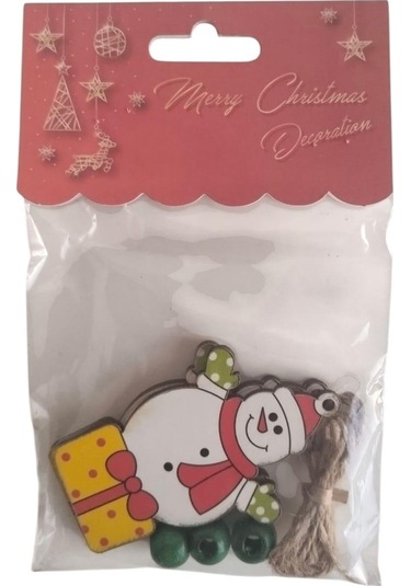 Yılbaşı Ağaç Süsü Ahşap Mdf 3lü