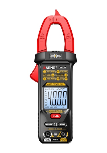 Yunboo Aneng Pn135 Akıllı Sulu Alet 600a Ac Akım, Ac/dc Voltaj, Kapasite, Ohm Ölçer, Ncv, 4000 Sayım, Abs Malzeme, Kırmızı Pil Dahil Değil