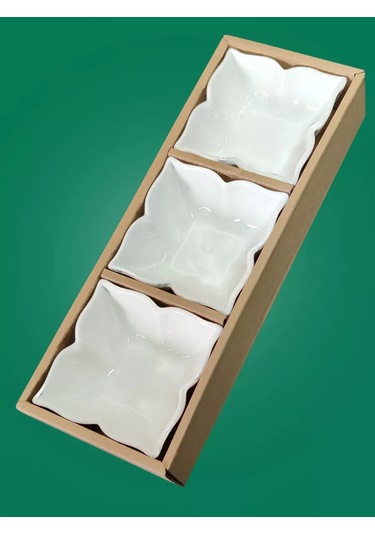 Hazdev Seramik Beyaz Sosluk Servisi Ve Sunumu İçin Set 247501230 Beyaz