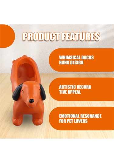 Köpek Çiçek Saksısı Dachshund Dekoratif Çiçek