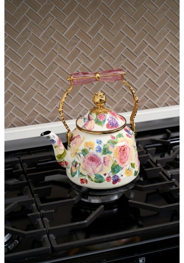 Miss Betty Rose Deluxe Emaye Kettle Demlik Çok Renkli