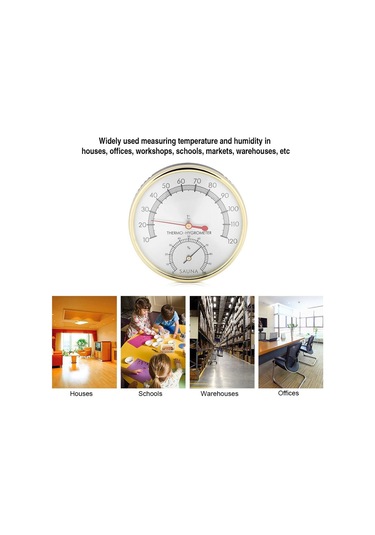 Sauna Odası Termometresi, Metal Kadranlı Termometre Higrometre Sauna Odası İç Mekan Termometresi