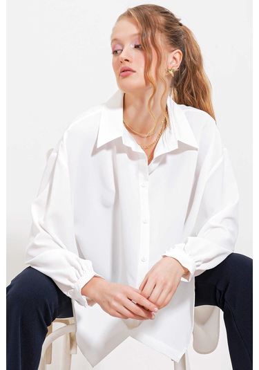 Gabria Oversize Gömlek Beyaz