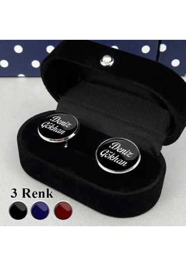 İsim Yazılı Kol Düğmesi Damatlık  Kol Düğmeleri