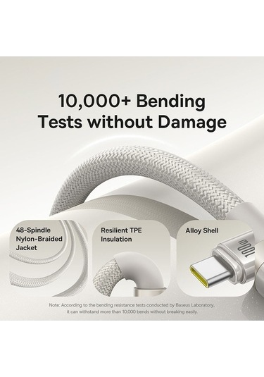 Zyzqstore Pazly 2.0m Usb Type-c Titan Serisi 100w Hızlı Şarj Kablosu - Baseus Kalite