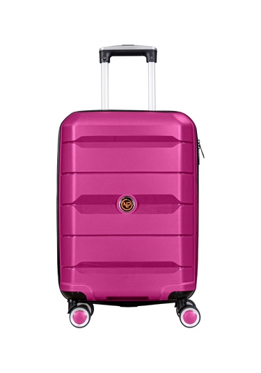 Npo Diamond Pp Polipropilen Küçük Kabin Boy Kırılmaz Valiz - Fuşya