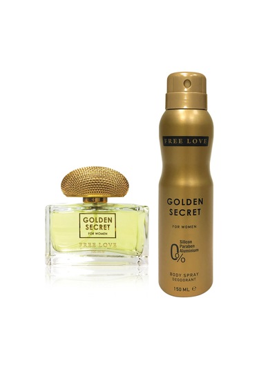Free Love Golden Secret Kadın Parfüm EDP 100 ML  + Deodorant 150 ML