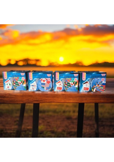 Tüm Dünya Ülkeleri-harita-bayrak-başkent Kartları-dörtlü Avantaj Set