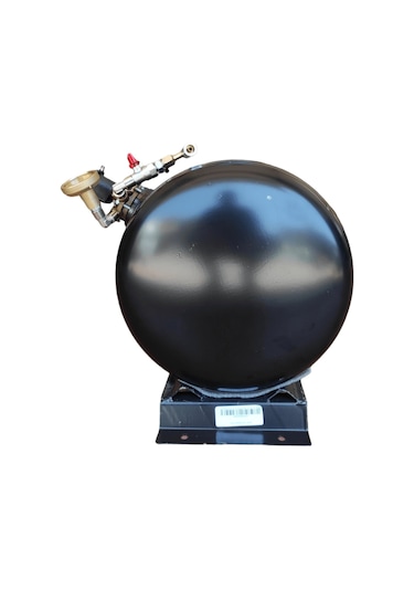 Karavan Lpg Tankı Yatay 60 Litre Kollektörlü Siyah