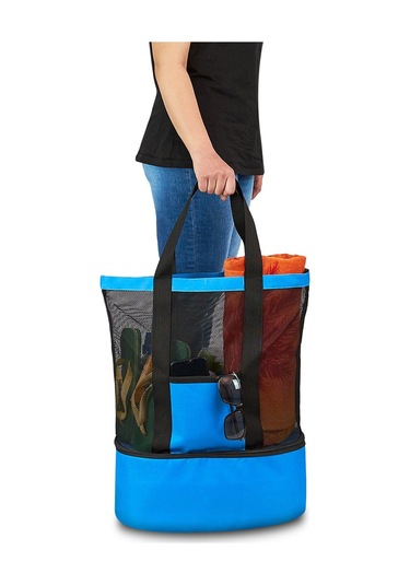 Kamp Piknik Termos Soğutuculu Soğuk Tutucu Plaj Çantası Mavi