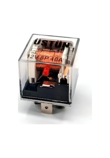 Mini Röle Şeffaf 12v 40a 5p Ledli Uyumlu 5 Terminalli