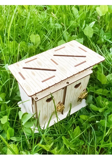 Woodnsa İki Bölmeli Tuvalet Kumbarası "herkesin Kendi Birikimleri Vardır" 228492624