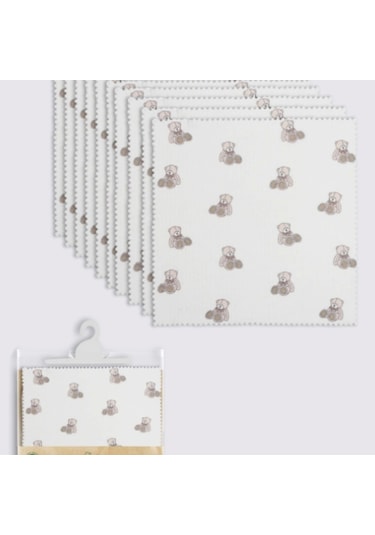 Bistyle Bear 20x20 10'lu Penye Mendil 90162 Ekru Ekru