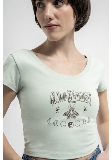 Loft Crop Kadın Tişört Lf2035279