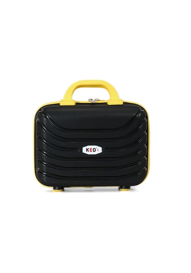 Keo-plus Siyah-sarı 3 Lü Set Silikon Kırılmaz Pp Valiz