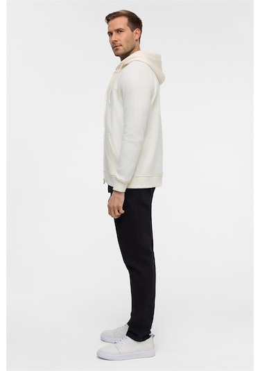 SÜVARİ Beyaz Regular Düz Bisiklet Yaka Sweatshirt Beyaz