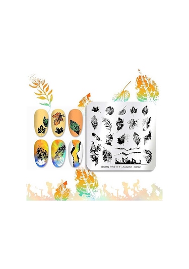 Born Pretty Stamper Desen Plakasi Autumn S002